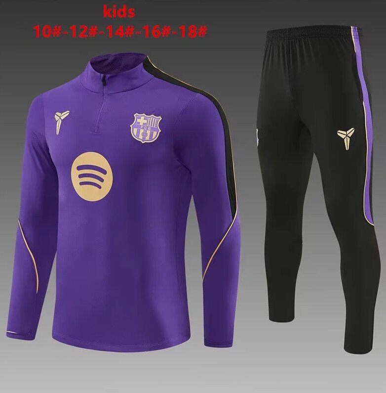 Kids Barcelona 26/27 Tracksuit - Purple